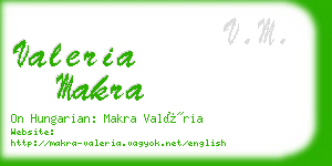 valeria makra business card